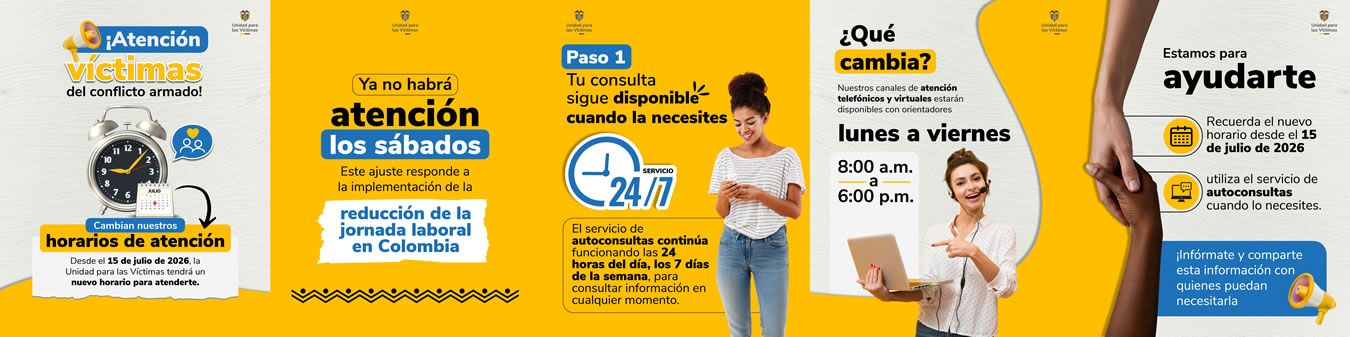 Aviso cambio de horario de atención